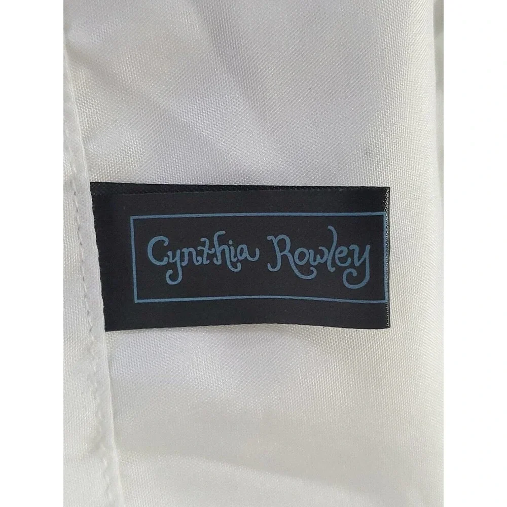 Cynthia Rowley 2 Full Size White Flat Only Sheets 83